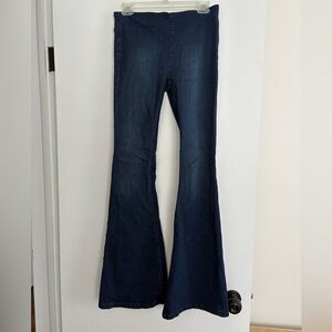 Free People Flared Blue Jeans